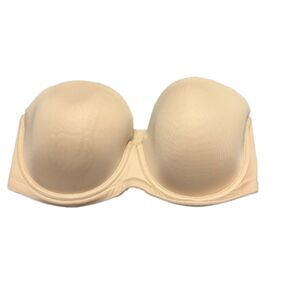 Wacoal Red Carpet Strapless‎ Bra Style 854119 Nude Beige Classic Size 34DD